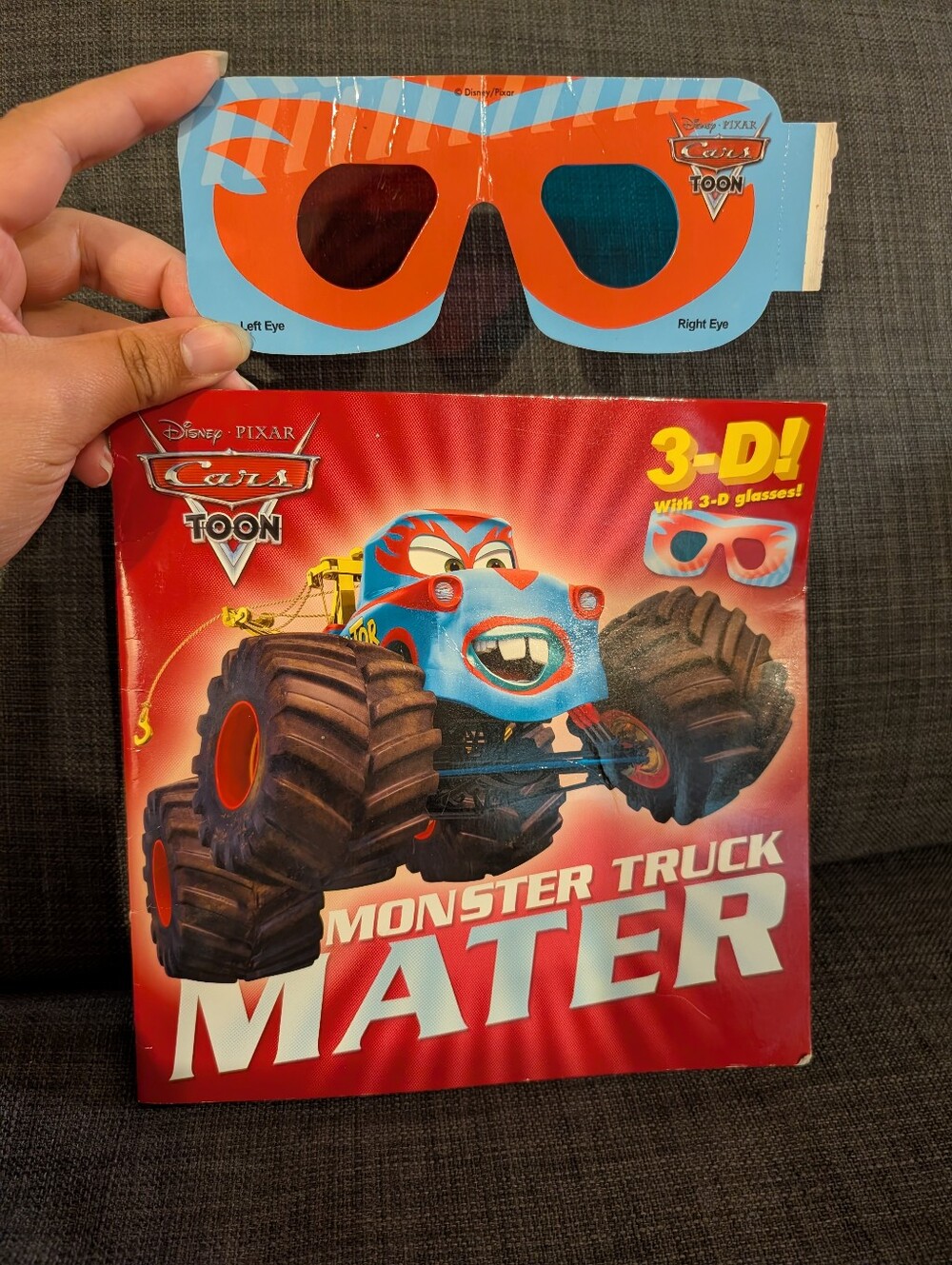 Car's Monster Truck Mater 3D Book With Glasses!